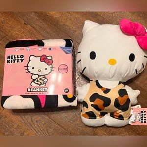 Hello kitty blanket with matching pillow plush